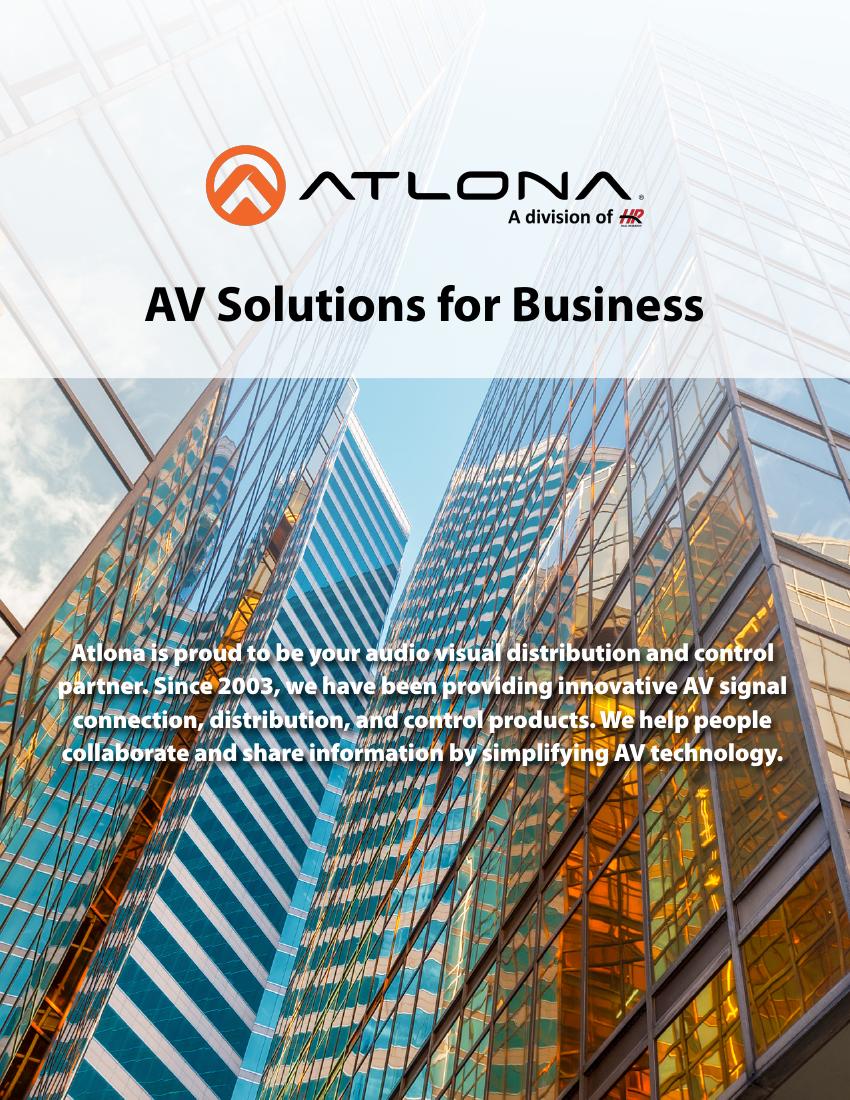 Atlona AV Solutions for Business — 2024 Brochure