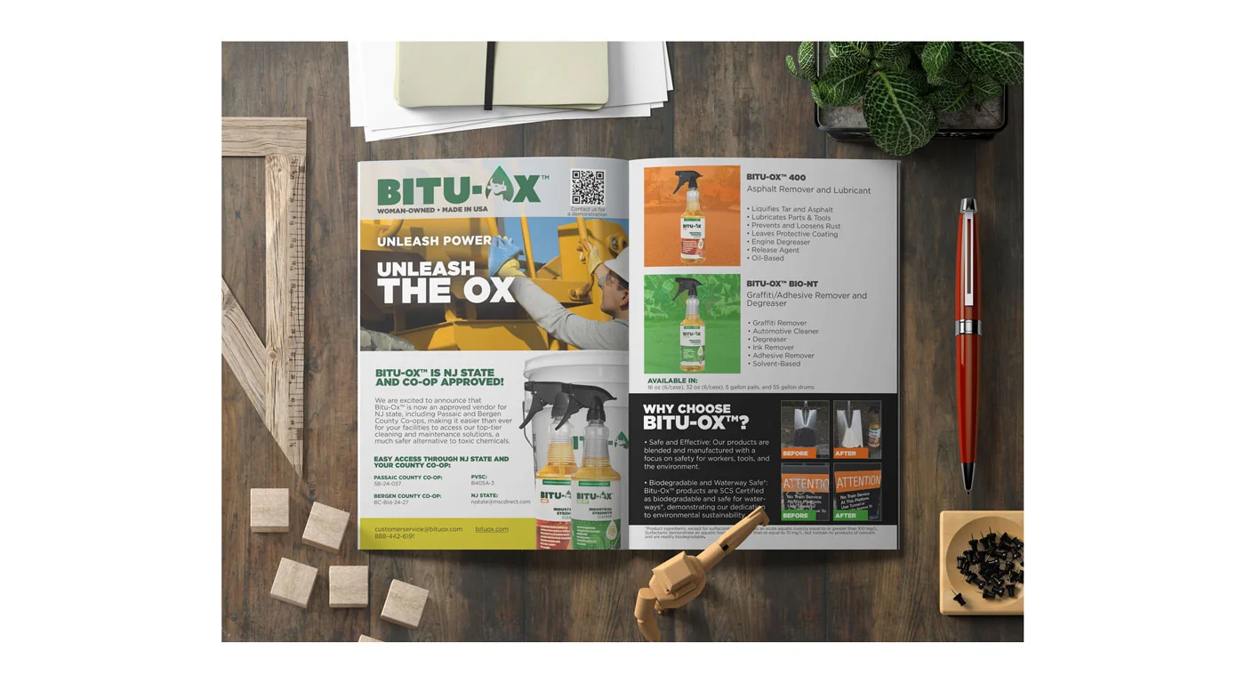 Bitu-Ox™ Magazine Spread / Business Flyer